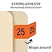 2025 Year Stickers, Doctor Stuff 2025 Chart Stickers, Orange/Black Color Coded, Traco Style, USA Made Year Labels for End Tab File Folders, 500/Roll, 1 Roll, 3/4