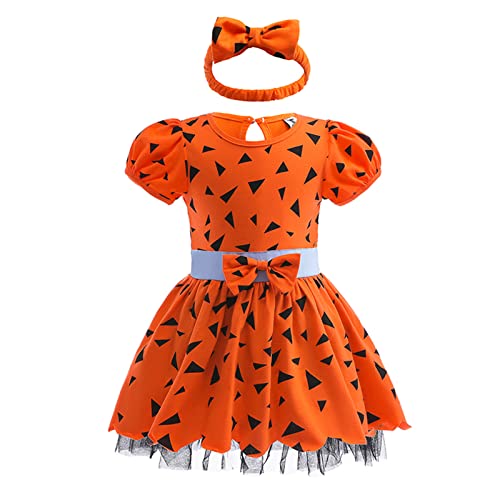 Szytypyl Baby Girls Caveman Costume Bam Bam Costumes Birthday Party Dress Up Cavegirl Historical Stone Age Romper