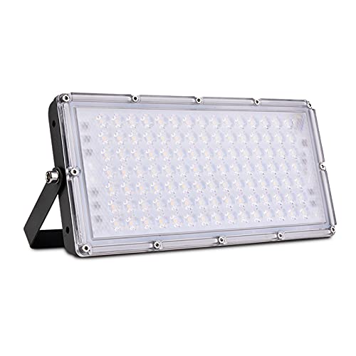 NIKEEYEN 100W LED Strahler Außen,Wasserdicht IP66 LED Flutlicht,10000LM 3000K Warmweiß LED Scheinwerfer Außenstrahler für Garten, Garage, Sportplatz, Parkplatz Terrassen