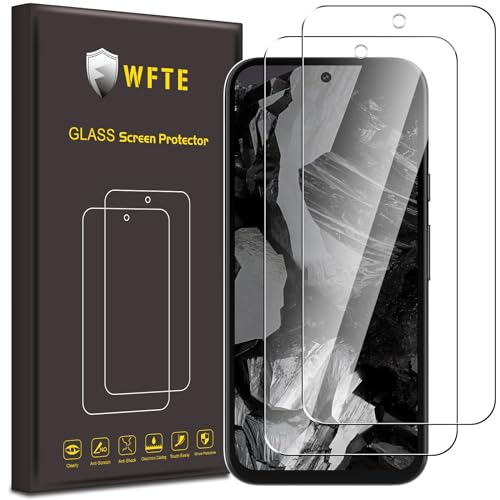 WFTE 2-Pack Tempered Glass for Google Pixel 8a Screen Protector 9H Hardness Anti-Scratch Anti-Fingerprint Bubble-Free HD Clear Premium Protective Film for Pixel 8a Case Friendly
