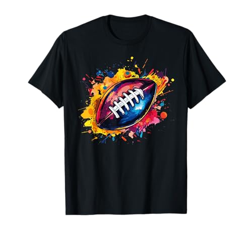 Football Designs. Unisex Football Graphic T-Shirt - Black, Small, Short Sleeve