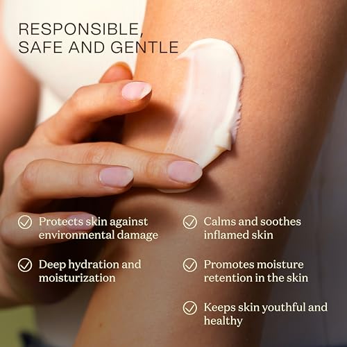 Organic Shea Butter Hand & Body Lotion For Dry and Sensitive Skin – Non Toxic, Vegan, Cruelty-Free, Natural, Gluten Free, Effectively Moisturizes and Rejuvenates Skin – 1 Pack - Image 4