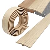 Profilo di Transizione Autoadesivo, 5 cm x 3 m, Listello di Transizione per Pavimenti in PVC, Strisce Autoadesive per Porta, Profilo di Transizione a T per Piastrelle Legno Laminato (Acero)