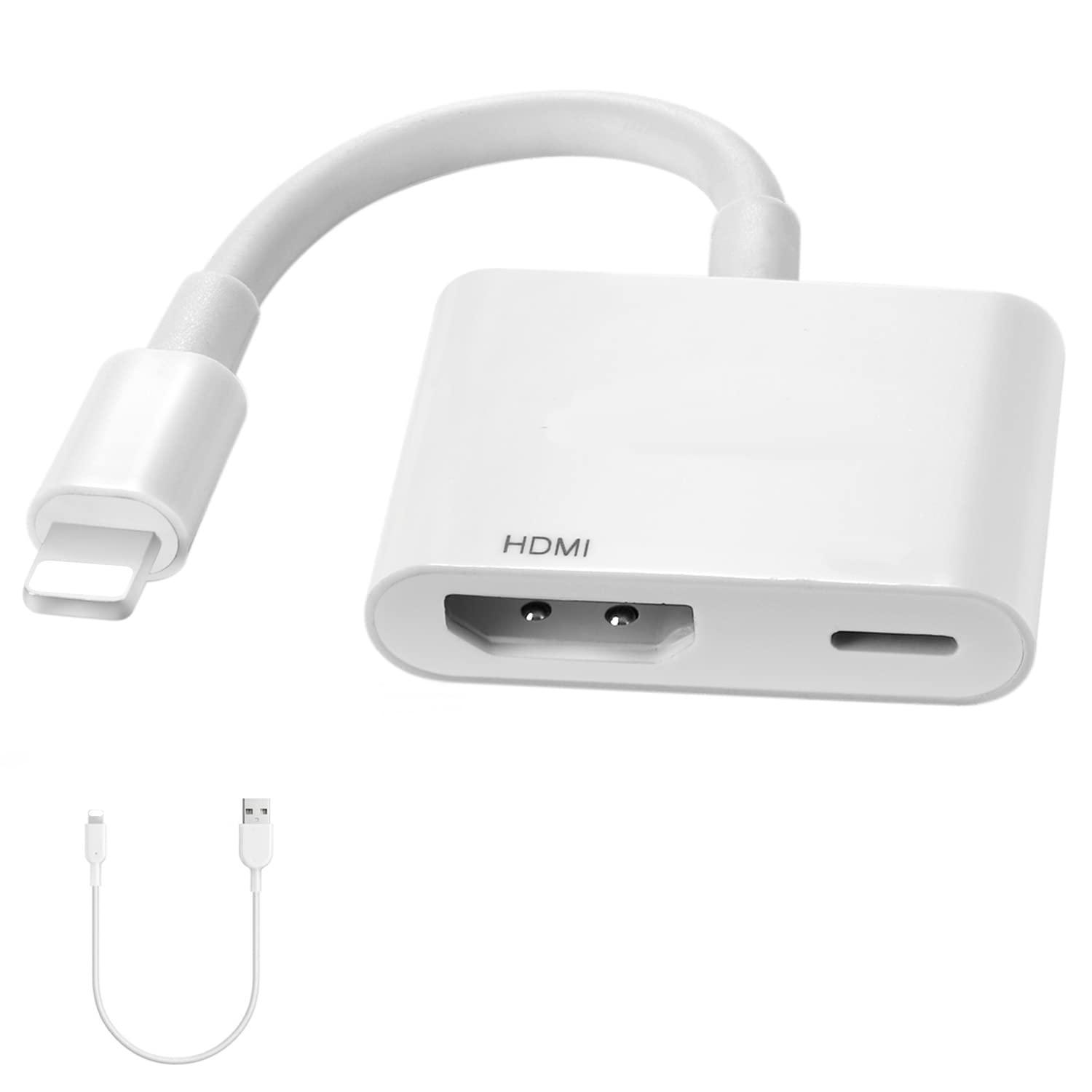 [Apple MFi Certified] Lightning to HDMI Digital AV Adapter, 2K Digital Audio AV Adapter HDMI Sync Sc