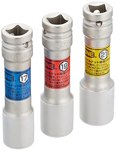 TONE HAPQF403LN Quick Fit Thin Long Foil Nut Socket Set with Protector Insertion Angle 0.5 inch (12.7 mm) (12.7 mm) (1/2 inch) HAPQF403LN Contents 3 Pieces