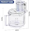 Kit de reemplazo de tazón de trabajo de 14 tazas con 4 pestañas de bloqueo DLC-005AGTXT1 tapa DFP-14NWBCT1 con empujador DLC-2014PT1, compatible con Cuisinart DFP-14, DFP-14BCN, DFP-14BCNY 8