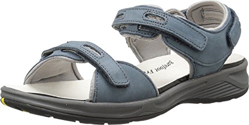 Drew Women's Cascade Barefoot Freedom Casual Comfortable Sandal with Removable Footbed Denim 9 W US
