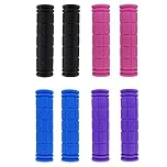 Airsun 4 Pairs Bicycle Handle Bar Grips Mushroom Grips For BMX/MTB/Road Mountain/Boys and Girls Kids Bikes, 4 Colors, Black, Blue, Pink, Purple