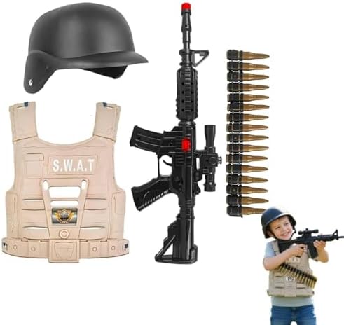 Kit SWAT Infantil – Fantasia Policial com Colete, Capacete, Rifle...