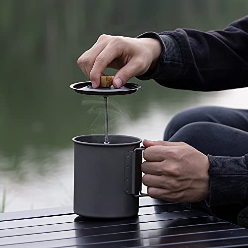 Navaris Titan Tasse mit Edelstahl French Press - 750ml - French Press Kaffeebereiter Ø 9,5 x 11 cm - Kaffeezubereiter zum pressen - auch für Tee