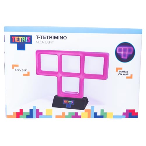 Fizz Creations Tetris Tetrimino Purple T Light. Great Retro Gaming Gift. USB Powered, Removable Stand, Wall Mount Option. Classic Gameboy Tetris Neon Light