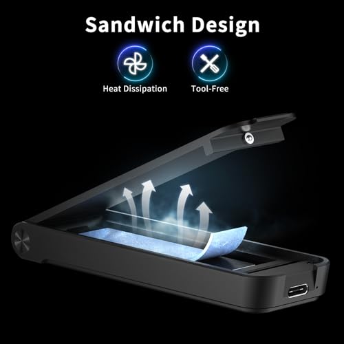 FIDECO M.2 NVMe SSD Enclosure y Hub USB 7 Puertos 10Gbps miniatura 7