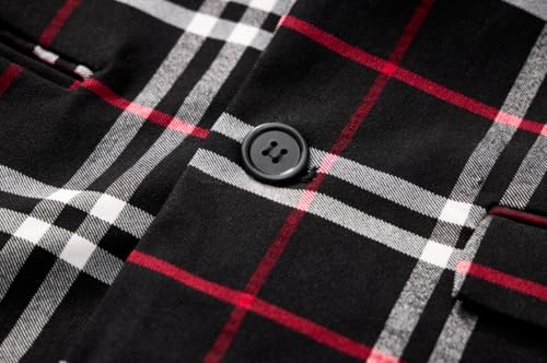 NOVOCCT Men's Plaid Slim Fit Blazer Jacket, Lightweight 2-Button Casual Sport Coat, Formal & Everyday Blazer for Men4