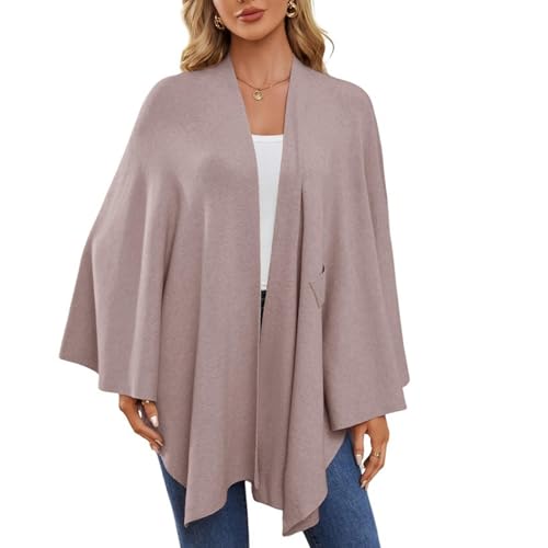 Consolidateh Sweater, Elegant Shawl Wraps Soft Open Front Poncho Sweater, Suitable for Home and Office Wear4
