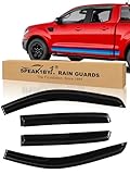 Window Rain Guards for Ford Ranger 2019-2023 Supercrew Cab Window Visors Out-Channel Tape-On Style Side Wind Deflector for Ranger Accessories 4PCS (for 19-23)