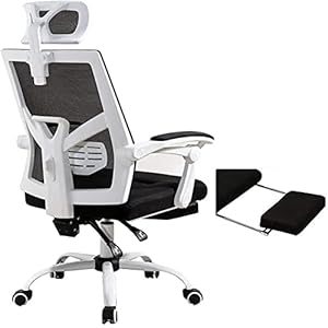 HHII RedGaming Stoel, Bureaustoel, Bureaustoel, Computerstoelen voor Thuis, Verstelbare Swivel Mesh Racing Stoel met Voetsteun, Rugsteun en Verstelbare Hoofdsteun Lendenkussen, Ligstoel