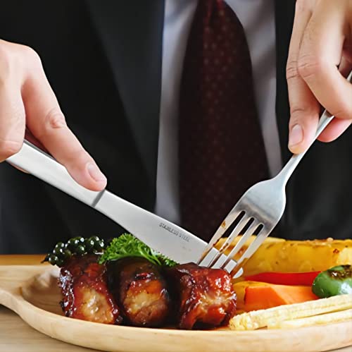 Funnydin Knife Set, Dinner Knives Set of 12, 8.3 Inch, Grade Stainless Steel Knives, Cutlery Knives Only, Dishwasher Safe, Table Knives in Home, Kitchen or Restaurant - Image 2