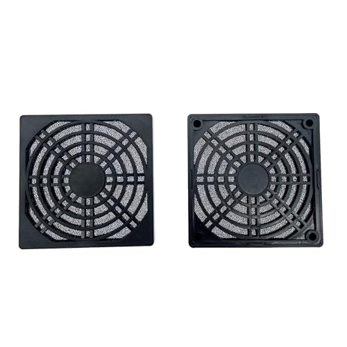 JZK Grilles Plastique PC avec Feuille Mousse pour Ventilateur 80x80mm, Filtre Poussière Boîtier 8cm, Couvercle Grille Refroidissement 80mm