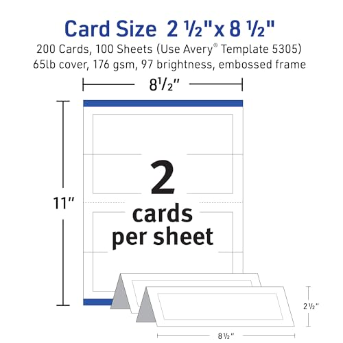 Tarjetas de mesa Avery para personalizar eventos y banquetes con acabado profesional 5