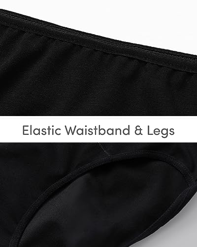 Domee Teenager Unterhosen Mädchen Unterwäsche Slip Baumwolle 10er-Pack Schwarz 164-170 (Herstellergröße XL)