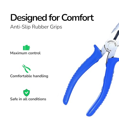 Image of 5-in-1 Hand Tool Kit - Combination Plier, Wire Stripper, Nose Plier, Line Tester & 2-in-1 Screwdriver Set for Electricians & Home Use (Multicolor)