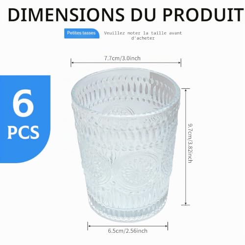 Verres vintage romantiques pour cocktail bar thé et café au motif floral - 3