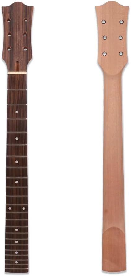 electric guitar neck unfinished 22 fret 24.75 inch Mahogany rosewood Fretboard Bolt LP electric guitar Dot inlay