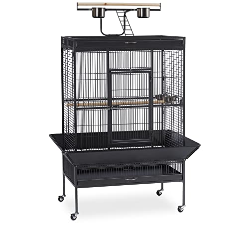 Prevue Pet Products Wrought Iron Select Bird Cage 3154BLK, Black Hammertone, 36-Inch by 24-Inch by 66-Inch