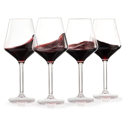 Unbreakable Stemmed Wine Glasses, Tritan Acrylic | Set of 4 | European Style Crystal Drinkware, 18oz With Stems Dishwasher Safe Shatterproof BPA-free plastic, Reusable, All Purpose Glassware
