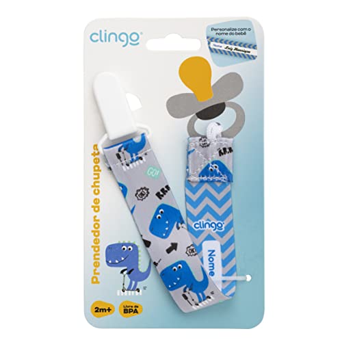 PRENDEDOR DE CHUPETA DINO AZUL