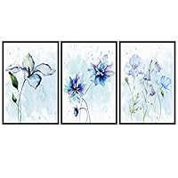 3 Piece Framed Canvas Wall Art Beautiful Flowers Canvas Prints Home Artwork Decoration for Living Room,Bedroom - 16