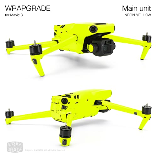 Image of WRAPGRADE Skin Compatible with DJI Mavic 3 Pro (NEON Yellow)