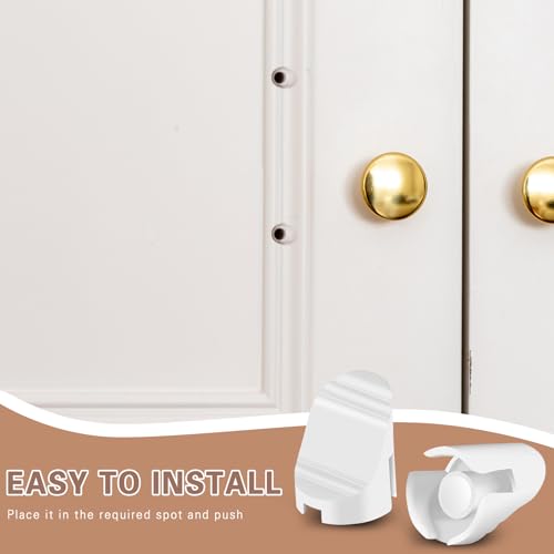 Image of 60 Pcs Entry Doors Frame Plugs for a Smooth Star Style Door 3 /8 x 5 /16 Diameter Doors Frame White Plugs Compatible with Therma-Tru Entry Doors Frame, with Storage Case