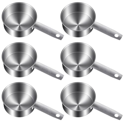 Set de 6 Vasos Medidores de Acero Inoxidable 125 ml miniatura 1