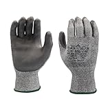SHOWA Atlas 451 Natural Rubber Latex Palm Coated Insulated General Purpose Winter Work Gloves with Poly Blend Liner