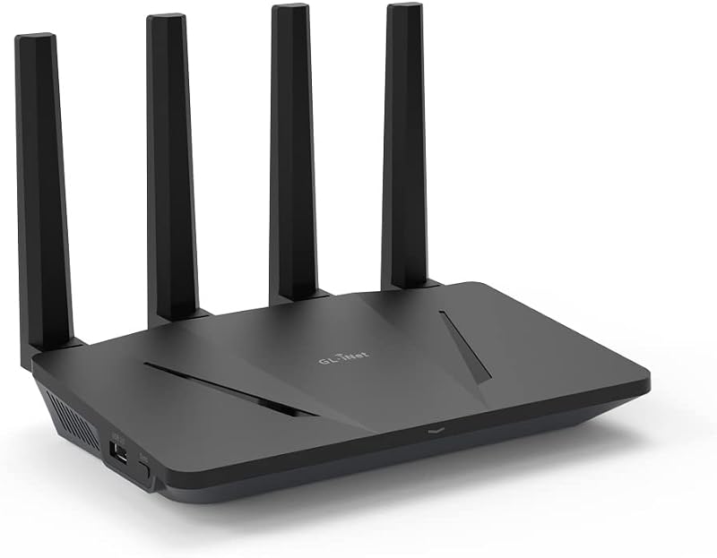 GL.iNet GL-AX1800(Flint) WiFi 6 Router -Dual Band Gigabit Wireless Internet Router | 5 x 1G Ethernet Ports | Up to 120 Devices | OpenVpn&WireGuard | Wi-Fi 6 1.8 Gbps, 5 Gigabit ports, 120 devices, WireGuard 500 Mbps, AdGuard Home, WPA3, easy setup, 30+ VPN services, OFDMA