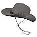 Omechy Waterproof Outdoor Bucket Hat Summer UV Protection Sun Cap Boonie Fishing Camouflage Hat (Grey, ONE SIZE)