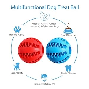 Dog Treat Toy Ball Dog Tooth Cleaning Toy Interactive Dog Toys 28 Pack of 2  Cucciolini Doodles Dog treat toy ball dog tooth cleaning toy interactive dog toys 2 8 pack of 2   cucciolini doodles