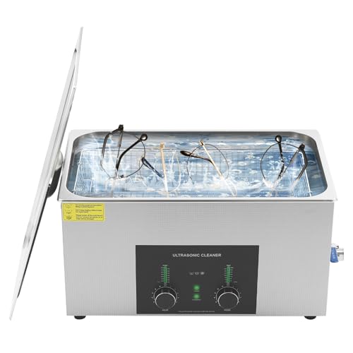 Ultrasonic Professional Cleaner, 5.81Gal Jewelry Cleaning Machine with Timer and Heater, 480W Stainless Steel Ultrasonic Cleaner for Jewelry Eyeglasses Dentures Hardware Parts