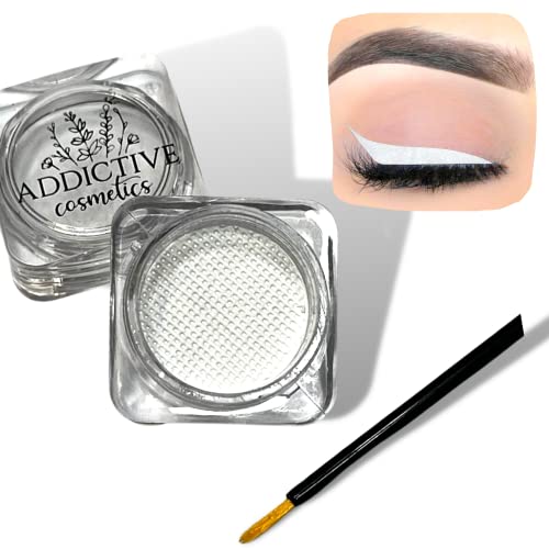 Wet Liners Parent- Cake Eyeliner with Applicator Brush - Water Activated Dry Pressed Eyeliner - Long-Lasting, Vibrant Color, Smudge Resistant - Vegan Cruelty Free Paraben Free (Matte White)