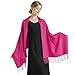 Ciormis hot pink pashmina shawls-soft fuchsia pashmina wrap scarf for women evening(Fuchsia)