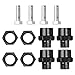 Hobbypark 4-Pack Aluminum Alloy 12mm to 17mm Wheel Hex Hubs Adapter Extension Conversion Nuts for 1/10 RC Car Upgrade 1/8 Tires (Black)
