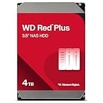 Western Digital 4TB WD Red Plus NAS Internal Hard Drive HDD - 5400 RPM, SATA 6 Gb/s, CMR, 256 MB Cache, 3.5" -WD40EFPX