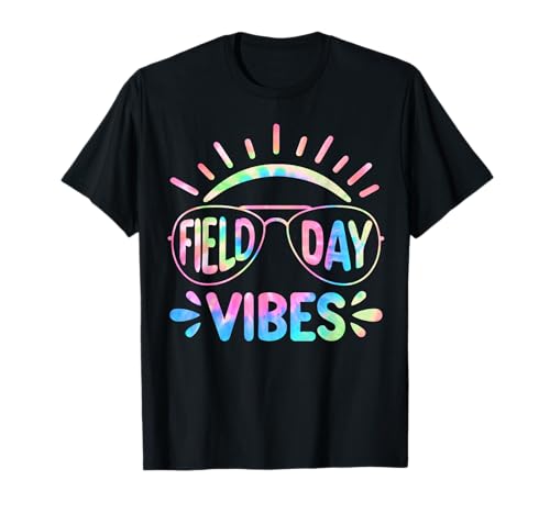 Tie Dye Field Day Vibes Funny for Teacher Kid Field Day 2026 T-Shirt