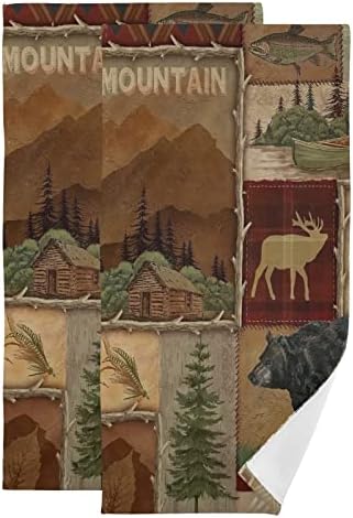 Amazon.com: Buryeah 4 Pcs Cabin Kitchen Towels Set 23.6 x 16 Inches ...