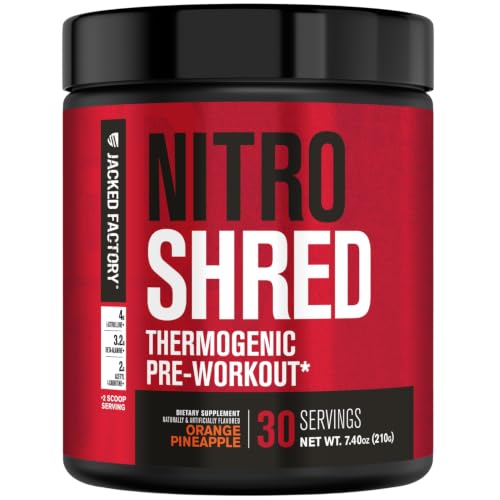 Jacked Factory Nitrosurge Shred Thermogenic Pre Workout Powder