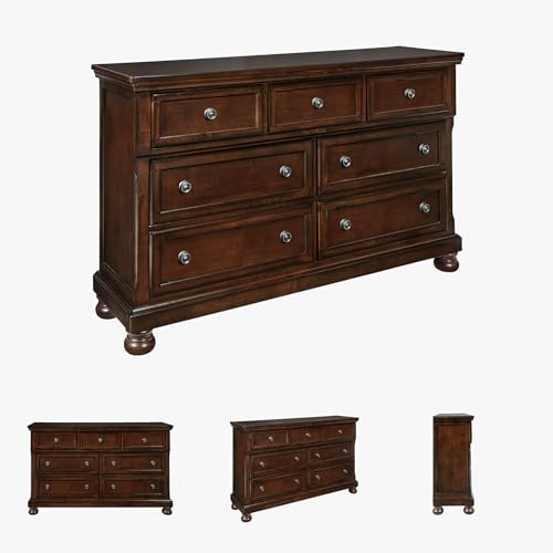 Image of Signature Design by Ashley Porter 7-Drawer Wood Bedroom Dresser, Brown