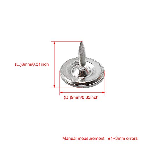 Clavos de hierro para muebles Yibuy 8x9mm, 100 unidades para decoración y bricolaje miniatura 4