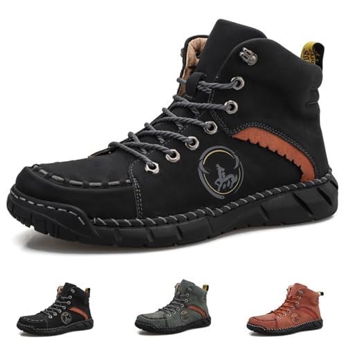 Vilobel Men’s Safety Work Boots – Non Slip Orthopedic Work Shoes with Protective Toe, Waterproof Lightweight