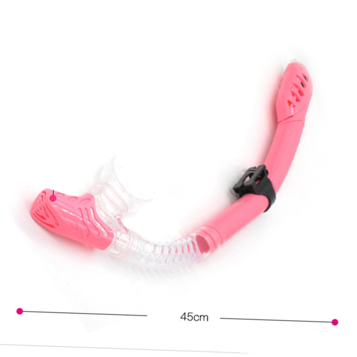 Gafas de Snorkel para Niño Tubo de Respiración, Rosa | Silicona, Diseño Sola Ventana, Drenaje Unidireccional, Correa Elástica Alta